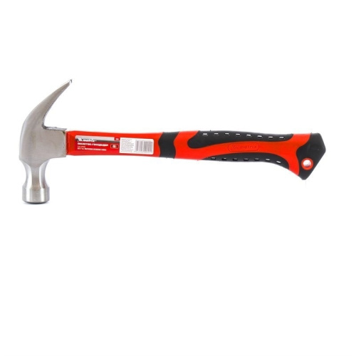 картинка MATRIX Молоток-гвоздодер, 450 г, боек 27 мм, фибергласовая обрезиненная рукоятка [10450] от магазина Tovar-RF.ru