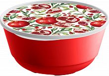 картинка миска homver bergamo scarlet 3л с крышкой с декором (красный) 221165806/03от магазина Tovar-RF.ru