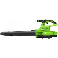 картинка Greenworks GD40BVII Воздуходув-Садовый Пылесос аккумуляторный, 40V, бесщеточный, без АКБ и ЗУ [2406907] от магазина Tovar-RF.ru
