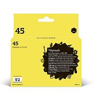 картинка t2  51645ae  картридж (ic-h51645) для hp dj  850c/970c/1600c , №45, bk от магазина Tovar-RF.ru