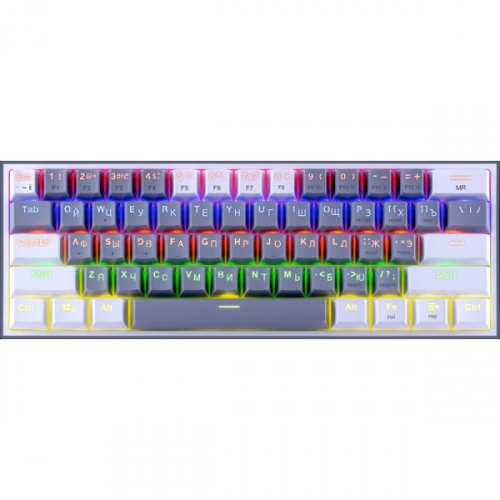 картинка механическая клавиатура fizz радужн,61 клав,тих,серо-бел. redragon от магазина Tovar-RF.ru