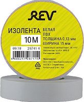 картинка Изолента ПВХ REV 28741 4 ПВХ 0,13х15мм Белая 10м DIY от магазина Tovar-RF.ru