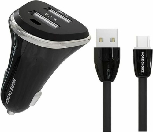 картинка азу more choice (4627151191379) ac22m 2usb 2.4a для micro usb black от магазина Tovar-RF.ru