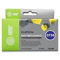 картинка cactus c13t0734 картридж  для epson stylus с79/ c110/ сх3900/ cx4900/ cx5900/ cx7300/ cx8300/ cx9300, желтый от магазина Tovar-RF.ru