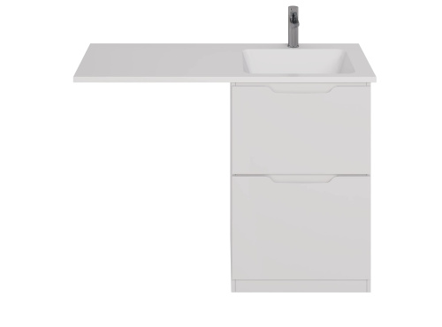 картинка Тумба Bona, 60 см, напольная, 2 ящика, белый глянец от магазина Tovar-RF.ru фото 2
