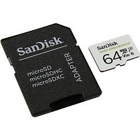 картинка micro securedigital 64gb sandisk high endurance microsdhc card with adapter - for dashcams & home monitoring [sdsqqnr-064g-gn6ia] от магазина Tovar-RF.ru