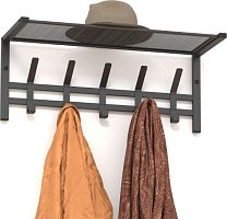 картинка Вешалка настенная ЗМИ Торонто 21 с полкой графитовая ВСПТ21 ЗМИ Торонто 21 с полкой графитовая ВСПТ21 от магазина Tovar-RF.ru