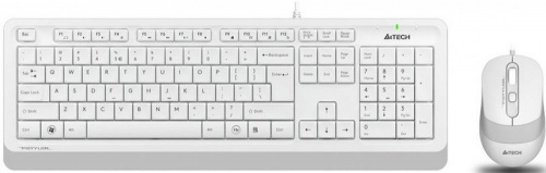 картинка комплект клавиатура+мышь a4tech a4 fstyler f1010 клав:белый/серый мышь:белый/серый usb multimedia от магазина Tovar-RF.ru