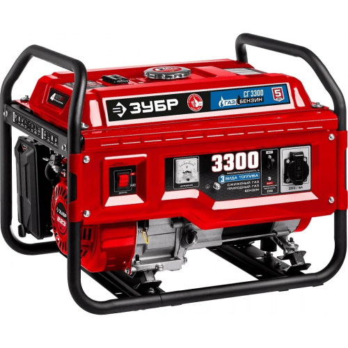 картинка ЗУБР Газовый генератор (сжиженный газ / природный газ / бензин)3300 Вт [СГ-3300] от магазина Tovar-RF.ru
