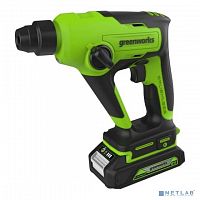 картинка Greenworks GD24SDS1K2 Перфоратор аккумуляторный бесщеточный, 1,2 ДЖ, 24V, c АКБ 2Ач и ЗУ, в сумке [3803107UA] от магазина Tovar-RF.ru