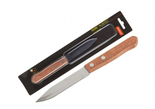 картинка Нож MALLONY Нож с деревянной рукояткой ALBERO MAL-06AL для овощей, 8,5 см (005170) от магазина Tovar-RF.ru