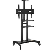картинка ONKRON TS1881 черный 2 полки для AV в комплкте Для телевизоров диагональю 50-86" Максимальная нагрузка: 90,9 кг VESA: 200x200, 200x300, 200x400, 300x100, 300x200, 300x300, 300x400, 400x200, 400x300, от магазина Tovar-RF.ru