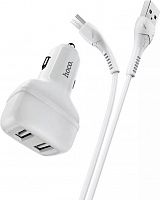 картинка азу hoco (6931474727763) z36 white азу 2usb 2.4a для micro usb от магазина Tovar-RF.ru