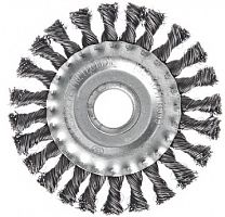 картинка Щетка ЕРМАК 656-050 Щетка металл. для УШМ125мм/22мм, крученая, дисковая от магазина Tovar-RF.ru