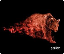 картинка коврик для компьютерной мыши perfeo (pf_d0683) "flames" "бурый медведь" от магазина Tovar-RF.ru