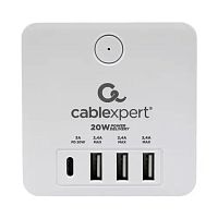 картинка cablexpert сетевой фильтр cube cube-4-cu3-w (4р, 16а, 1xtype-c pd, 3 х usb, ур.защиты 2+) белый, коробка от магазина Tovar-RF.ru
