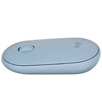 картинка 910-006655 мышь беспроводная logitech pebble m350 blue голубая, оптическая, 1000dpi, 2.4ghz, usb-ресивер, бесшумная, под обе руки от магазина Tovar-RF.ru