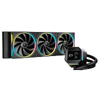 картинка кулер с водяным охлаждением deepcool  lm360 argb soc-am5/am4/1200/1700/1851 черный 4-pin 19-36db al lcd 250w 1729gr ret (r-lm360-bkdmmc-1) от магазина Tovar-RF.ru