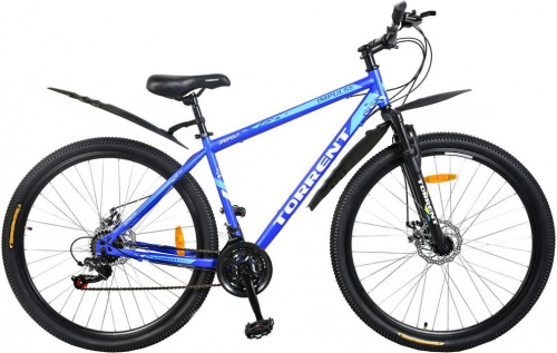 картинка велосипед torrent impulse (рама сталь 18", внедорожный, 21 скорость, shimano, колеса 29д) 4000181 матовый синийот магазина Tovar-RF.ru