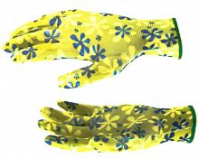 картинка Перчатки PALISAD Перчатки садовые из полиэстера с нитрильным обливом, зеленые, M 67742 от магазина Tovar-RF.ru