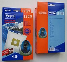 картинка пылесборники vesta filter lg 02s синтетика комл. 4шт.+2 фильтра от магазина Tovar-RF.ru