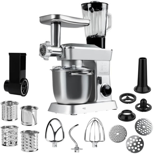картинка кухонный комбайн 14 в 1 ragex r112, 4.5л, 1300вт, цвет: 900 (серебристый), китай ragex r112-900 метал. 1300вт от магазина Tovar-RF.ru