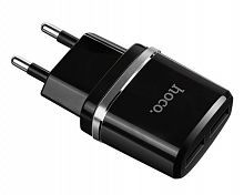 картинка сетевое зарядное устройство hoco (6957531063094) c12 2usb 2.4a черный от магазина Tovar-RF.ru