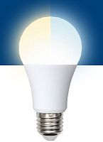 картинка Лампа светодиодная UNIEL (UL-00001569) LED-A60-9W/WW+NW/E27/FR PLB01WH от магазина Tovar-RF.ru