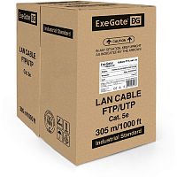 картинка exegate ex138967rus кабель ftp 4 пары кат.5e exegate special медь, экран, 305м pullbox, серый от магазина Tovar-RF.ru