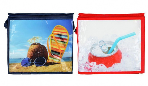 картинка сумки-термосы яркое лето термосумка, 17л, 420d оксфорд, пенополиэтилен, фольга, 32,5х19х28см, 2 цвета 118-064от магазина Tovar-RF.ru