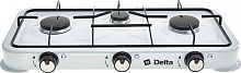 картинка газовая плита delta d-2207 трехконфорочная белый delta d-2207 white от магазина Tovar-RF.ru