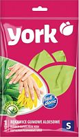 картинка Перчатки резиновые YORK Перчатки резиновые с экстрактом Алоэ (S) 092160 YORK резиновые с экстрактом Алоэ (S) 092160 от магазина Tovar-RF.ru