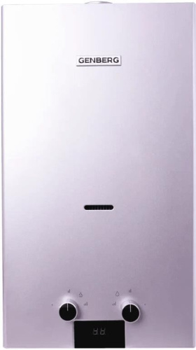 картинка проточный газовый водонагреватель genberg 110.01 стандарт 10 л. серебро genberg 110.01 стандарт 10 л. серебро от магазина Tovar-RF.ru