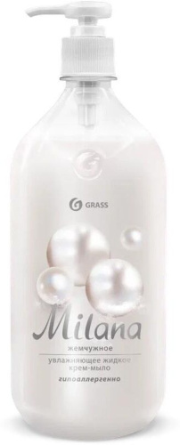 картинка GRASS 126201 Milana жемчужное с дозатором (флакон 1000мл) от магазина Tovar-RF.ru