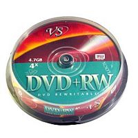 картинка диски vs dvd+rw 4.7gb, 4x, cake box 10шт.(620632) от магазина Tovar-RF.ru
