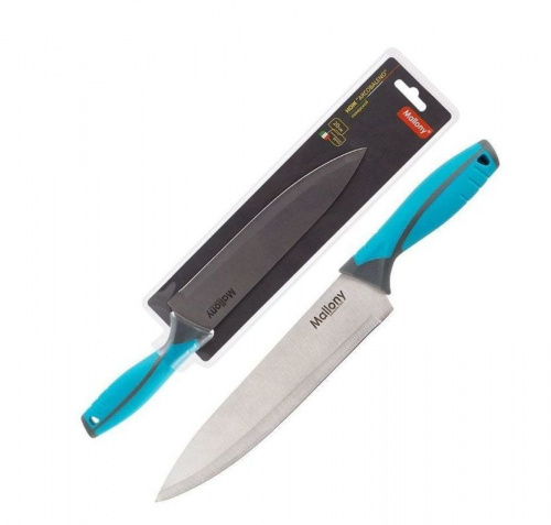 картинка Нож MALLONY Нож с прорезиненной рукояткой ARCOBALENO MAL-01AR поварской, 20 см (005520) от магазина Tovar-RF.ru