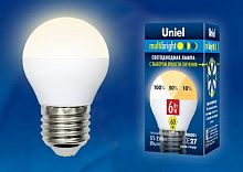 картинка G (Лампы-глобы) UNIEL (UL-00002377) LED-G45-6W/WW/E27/FR/MB PLM11WH от магазина Tovar-RF.ru