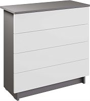 картинка Модульная мебель МЕБЕЛЬ-КОМПЛЕКС ЛАЙТ Комод 4Я Серый шифер/Белый МЕБЕЛЬ-КОМПЛЕКС ЛАЙТ Комод 4Я Серый шифер/Белый от магазина Tovar-RF.ru