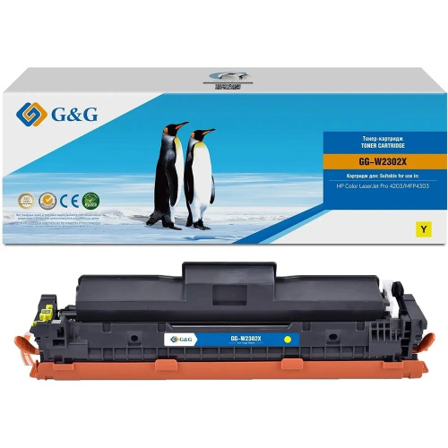 картинка картридж лазерный g&g gg-w2302x w2302x желтый (5500стр.) для hp clj pro 4203/mfp 4303 от магазина Tovar-RF.ru