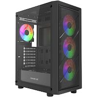 картинка powercase mistral ea21, tempered glass, 4x 120mm frgb fan, чёрный, atx  (cmaea21-l4) от магазина Tovar-RF.ru