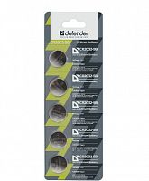 картинка Элементы питания DEFENDER (56201) CR2032-5B - блистер - 1 батарейка от магазина Tovar-RF.ru