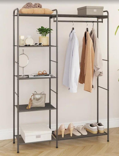 картинка Гардеробная система ЗМИ Гардеробная система Валенсия 1 (VALENCIA 1 clothes rack) (Графит) ГСВ1 ГР ЗМИ Гардеробная система Валенсия 1 (VALENCIA 1 clothes rack) (Графит) ГСВ1 ГР от магазина Tovar-RF.ru