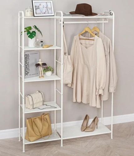 картинка Гардеробная система ЗМИ Гардеробная система Валенсия 1 (VALENCIA 1 clothes rack) (Белый) ГСВ1 Б от магазина Tovar-RF.ru