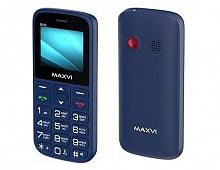 картинка телефон мобильный maxvi b100 blue от магазина Tovar-RF.ru