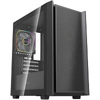 картинка powercase корпус mistral sm03 argb, tempered glass, 3x120mm argb pwm fans, чёрный, matx  (cmmsm03b-a3) от магазина Tovar-RF.ru