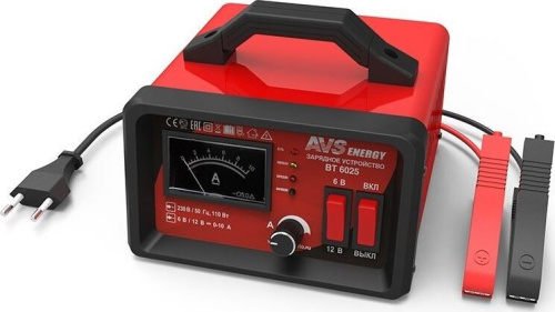 картинка зарядное устройство avs bt-6025 для автомобильного аккумулятора (10a) 6/12v avs bt-6025 для автомобильного аккумулятора (10a) 6/12v от магазина Tovar-RF.ru