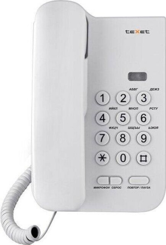 картинка телефон проводной texet tx-212 light gray от магазина Tovar-RF.ru