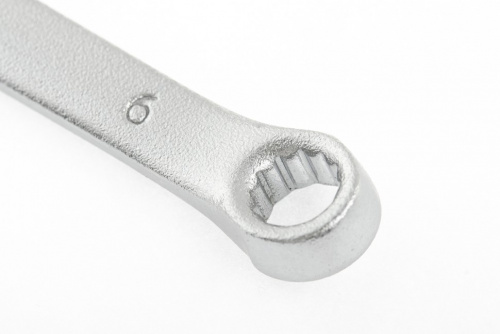 картинка Ключ комбинированный, 6 мм, CrV, матовый хром Stels от магазина Tovar-RF.ru фото 2