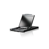 картинка aten cl5800nr, консоль управления, для kvm-переключателей, электрон., 19", svga+kbd+mouse ps/2;usb, с kvm-шнуром usb 1.8м, lcd экран 19", лат./рус. клав., (выход на вторую конс.;1280x1024 75hz;ddc2b от магазина Tovar-RF.ru
