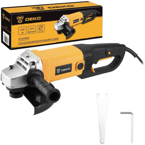 картинка Углошлифовальная машина DEKO AG2400DK, 230мм, 2400 Вт 083-1030 от магазина Tovar-RF.ru